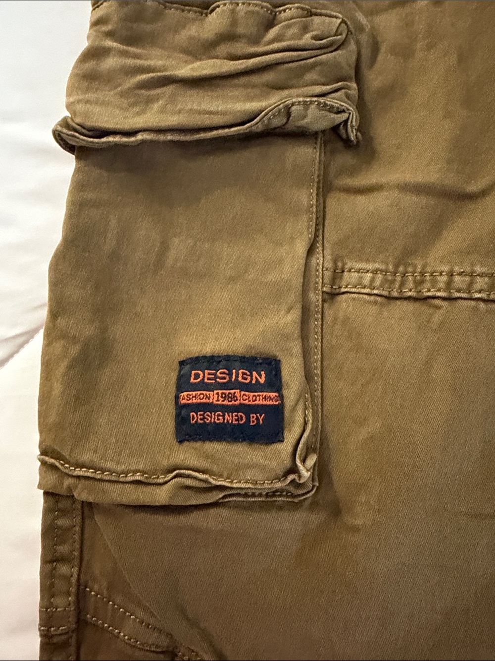 Men's Cargo Pants with Elastic Ankles in Olive - Picture 4 of 5